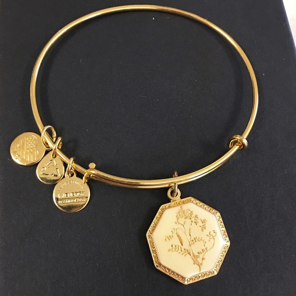 Alex and ani sweet pea flower bracelet